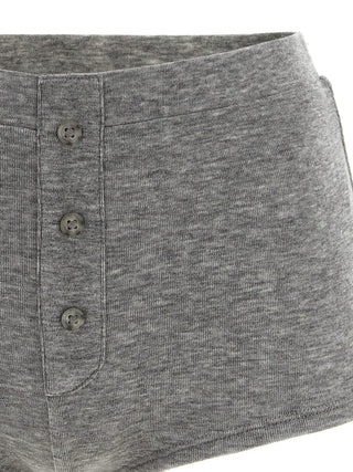 Gray Tencel Bermuda Shorts