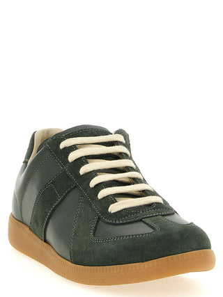 Bicolor Calfskin Low Top Sneakers