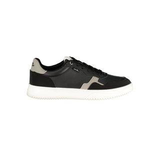 Black Polyurethane Men's Sneaker