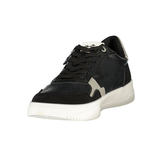 Black Polyurethane Men's Sneaker