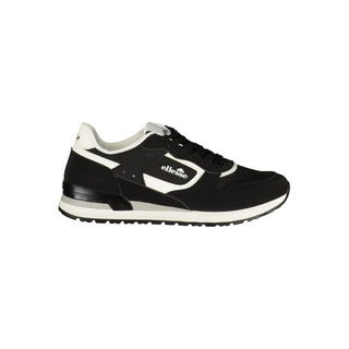 Black Polyester Men's Sneaker