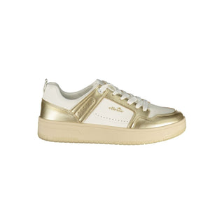 White Polyurethane Women's Sneakers