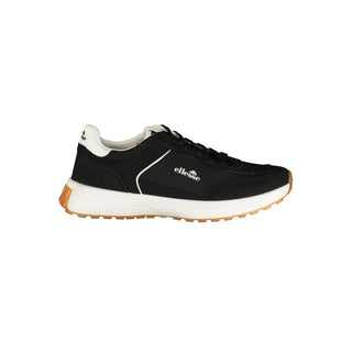 Black Polyester Men's Sneaker