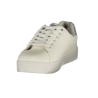 White Polyurethane Women's Sneaker