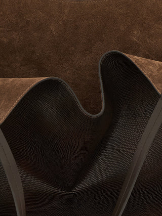Brown Calfskin Tote Bag