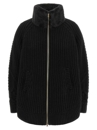 Black Wool Cardigan