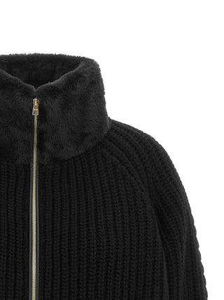 Black Wool Cardigan