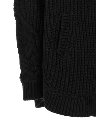 Black Wool Cardigan