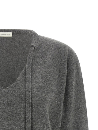 Gray Cashmere Cardigan