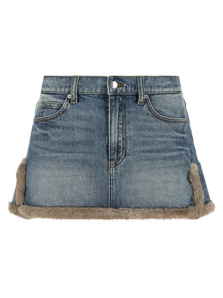 Blue Cotton Long Skirt