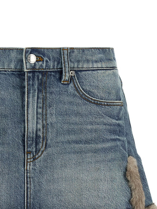 Blue Cotton Long Skirt