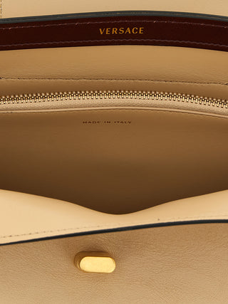 Beige Calfskin Shoulder Bag