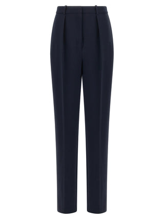 Blue Polyester Dress Pants