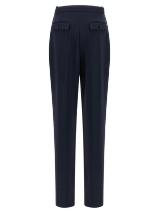 Blue Polyester Dress Pants