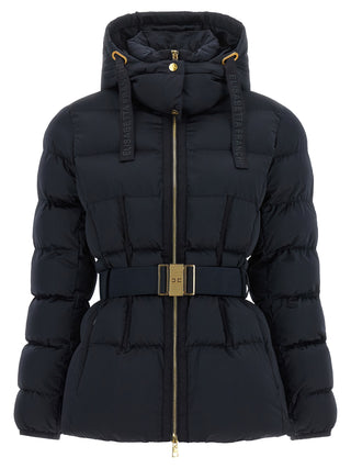 Black Polyester Full-Length Jacket