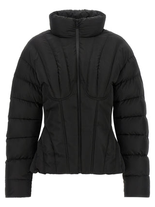 Black Polyester Full-Length Jacket