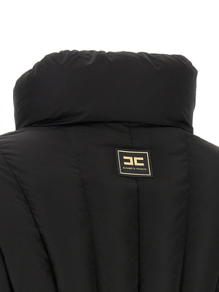 Black Polyester Full-Length Jacket