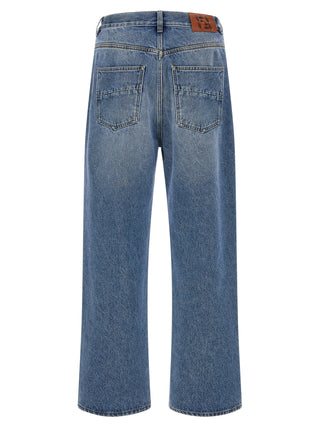 Blue Cotton Relaxed Fit Jeans