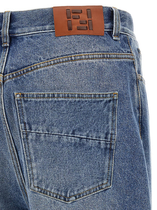 Blue Cotton Relaxed Fit Jeans