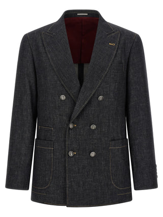 Blue Cotton Blazer