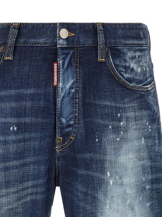 Blue Cotton Slim Fit Jeans
