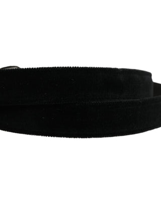 Black Cotton Metal Buckle Classic Men Belt
