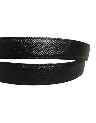 Men Black Calf Leather Gold Metal Buckle Belt