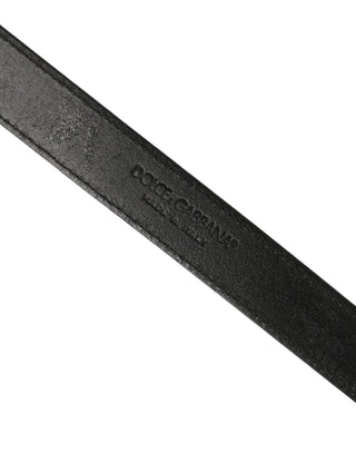 Men Black Calf Leather Gold Metal Buckle Belt