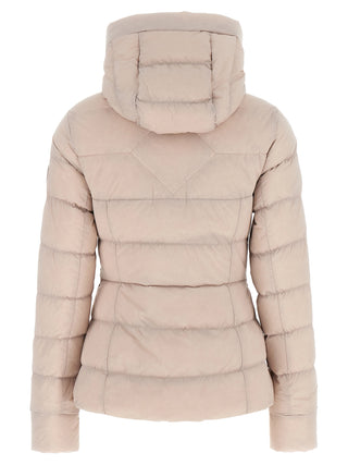 Beige Polyamide Full-Length Jacket