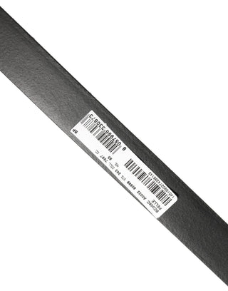 Black Classic Leather Silver Tone Buckle Belt