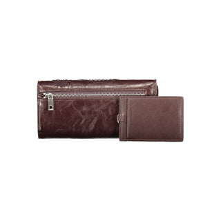 Brown Polyurethane Women Wallet