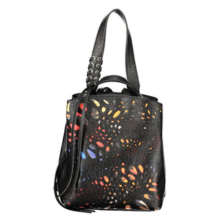 Black Polyurethane Women's Backpack