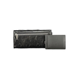 Black Polyurethane Women's Wallet