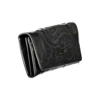 Black Polyurethane Women's Wallet