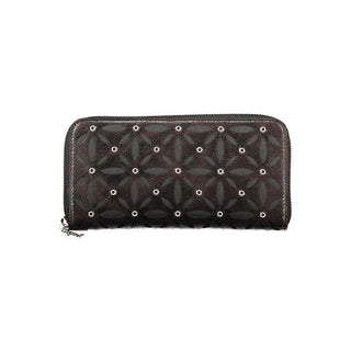 Black Polyurethane Women's Wallet