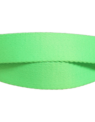 Green Canvas Logo Plaque Metal Buckle Belt