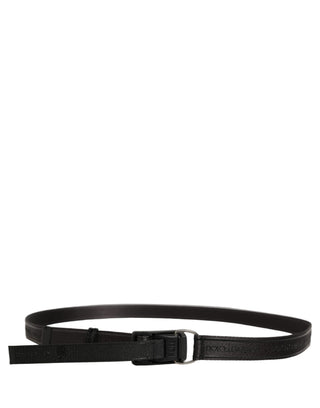 Men Black Nylon Webbing Plastic Buckle Belt