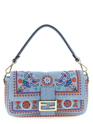 Blue Cotton Shoulder Bag