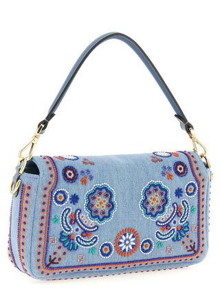 Blue Cotton Shoulder Bag
