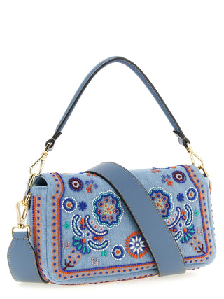 Blue Cotton Shoulder Bag