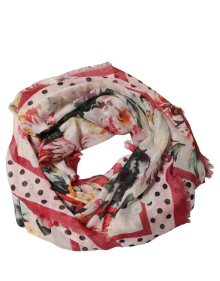 Multicolor Floral Fringed Stole Scarf