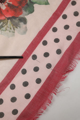 Multicolor Floral Fringed Stole Scarf