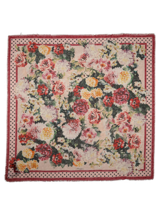 Multicolor Floral Fringed Stole Scarf