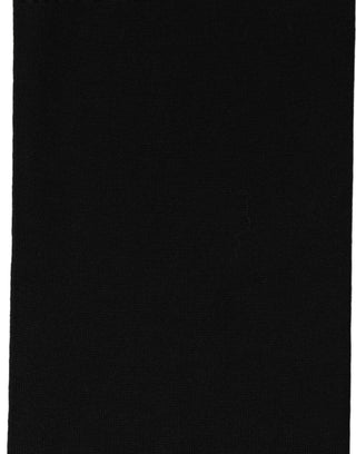 Black Wool Knitted Neck Shawl Foulard Scarf