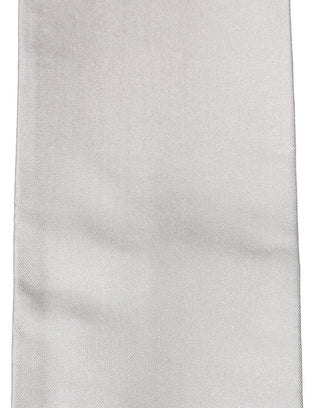 Light Gray Satin Silk Fringed Lace Stole Scarf