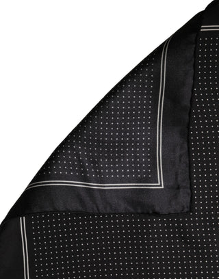 Black Polka Dot Pocket Square Foulard Scarf