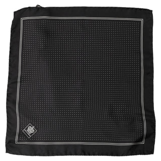 Black Polka Dot Pocket Square Foulard Scarf