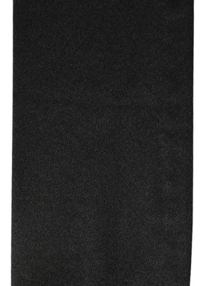 Men Black Satin Silk Fringed Neck Shawl Scarf