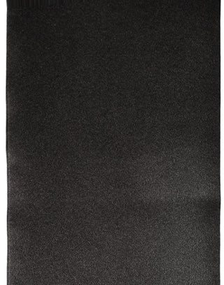Men Black Satin Silk Skinny Neck Shawl Scarf