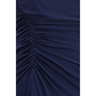 Blue Viscose Casual Dress